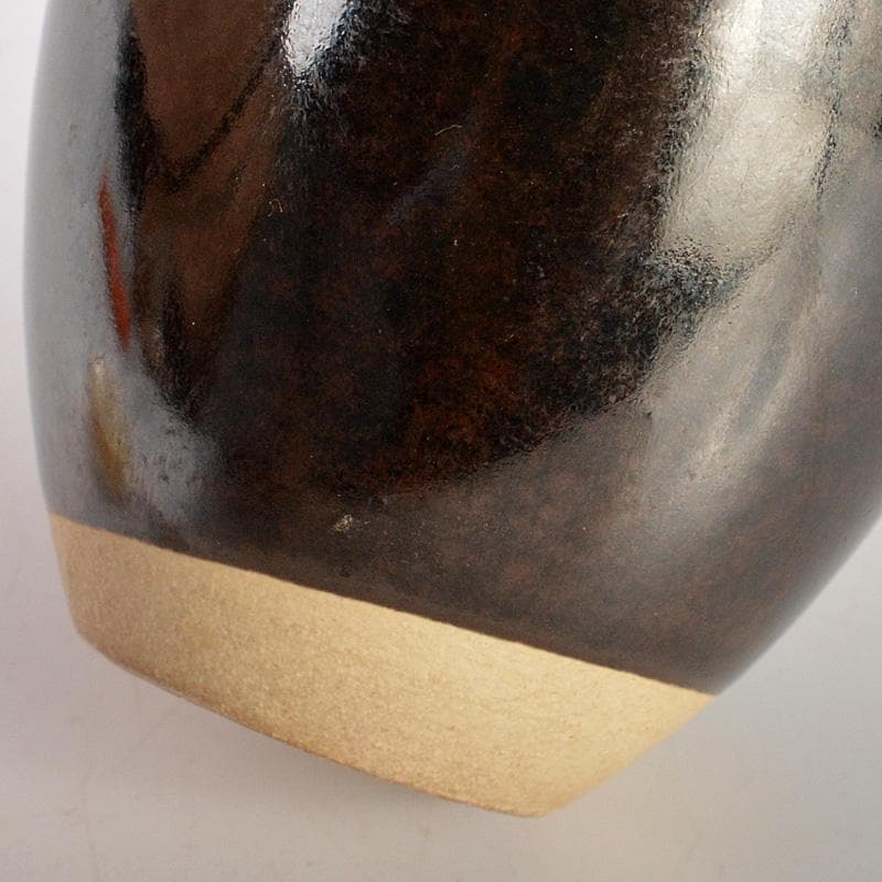 茶道具　桶谷定一作　肩衝茶入　仕覆付　共箱　V　6426