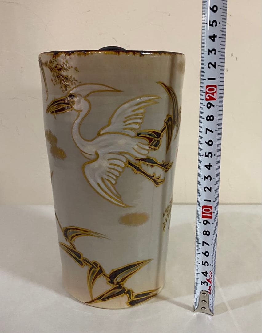 犬山焼　八世乾山　山本如仙造　細水指