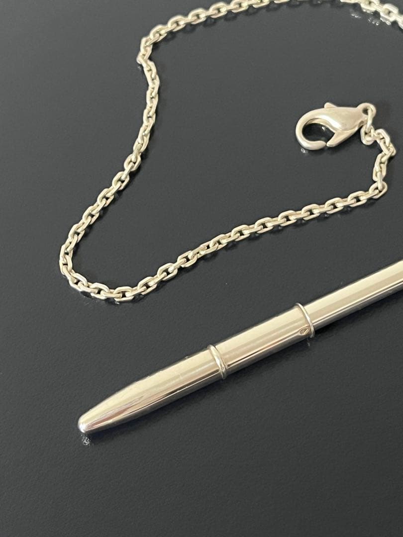 【美品】エルメス銀製製ボールペン チェーン付き（正規品）芯インクなし