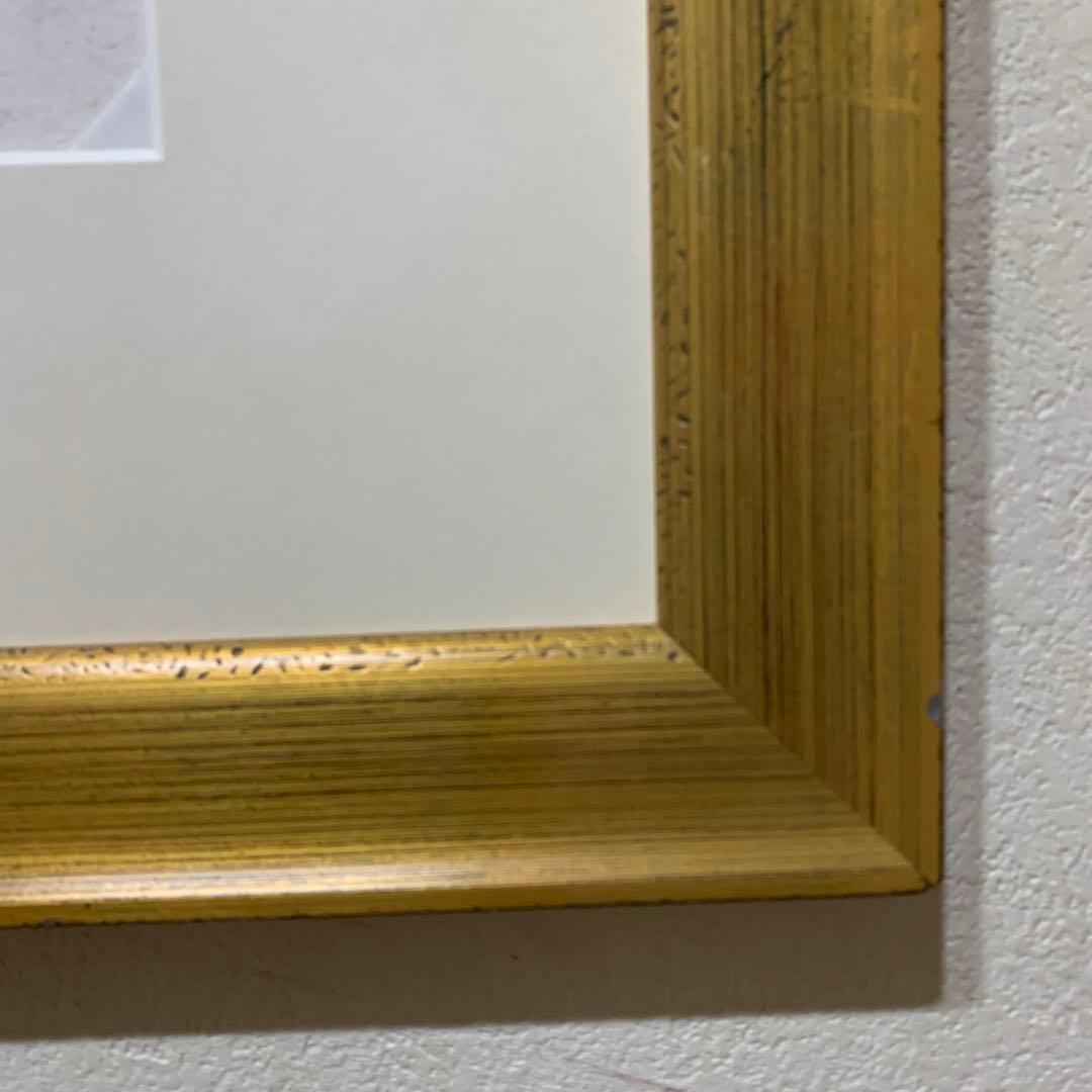 絵画　額装　現代アート　リトグラフ　ED 直サイン有り　大判　84×66センチ