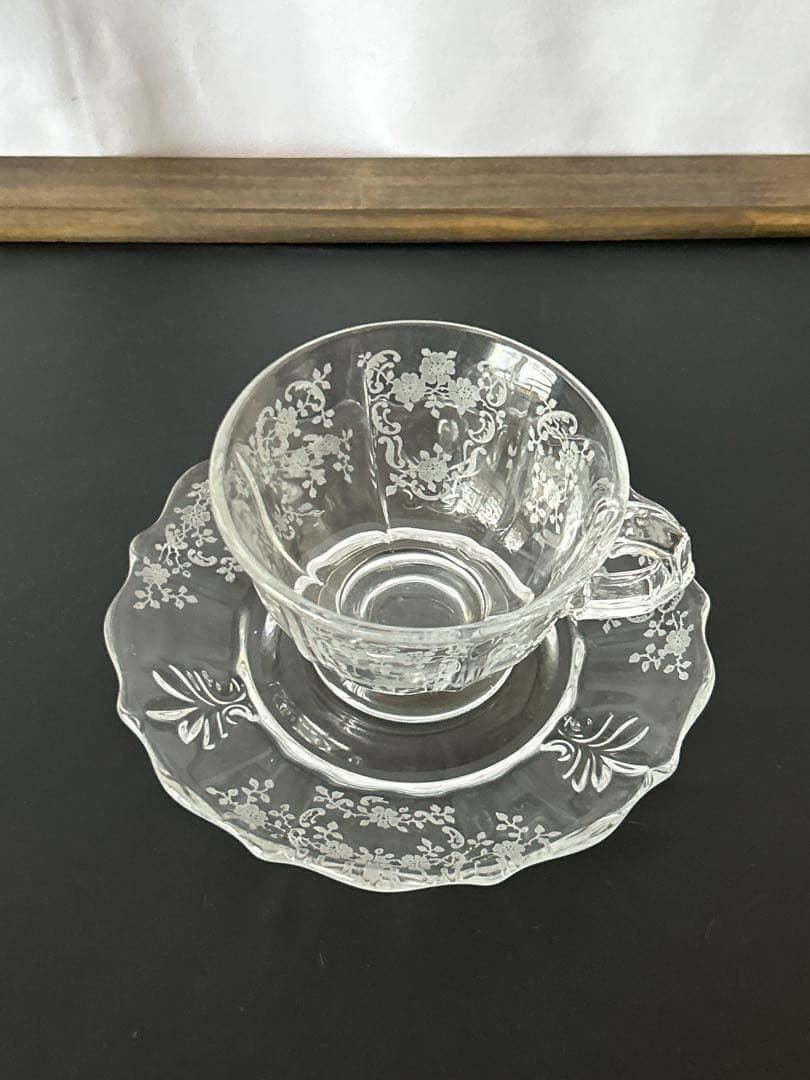 ヴィンテージ◼️ディプレッショングラス◼️アメリカ◼️フォストリア◼️エッチング