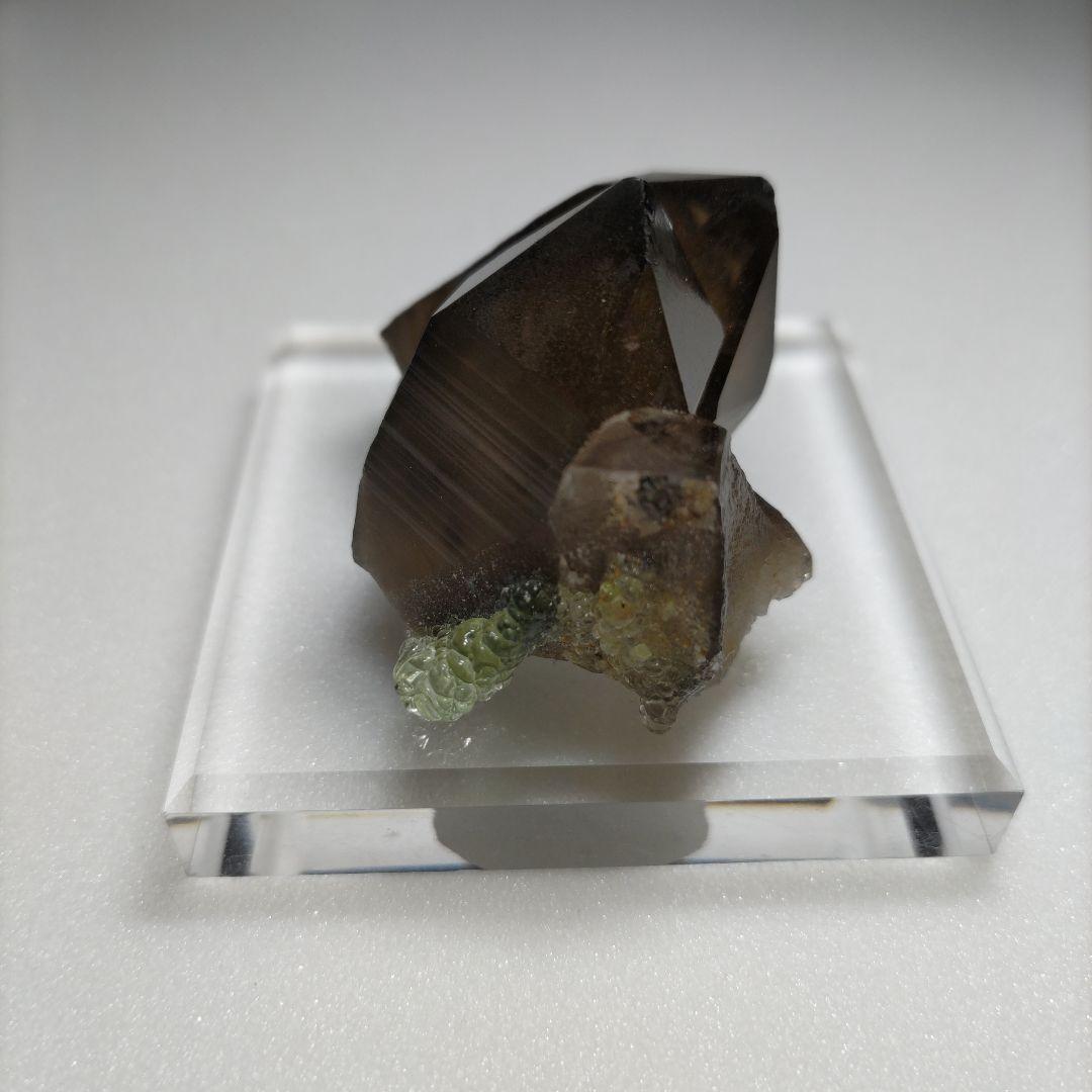 スモーキークォーツ＆ハイアライト　鉱物標本　原石　水晶