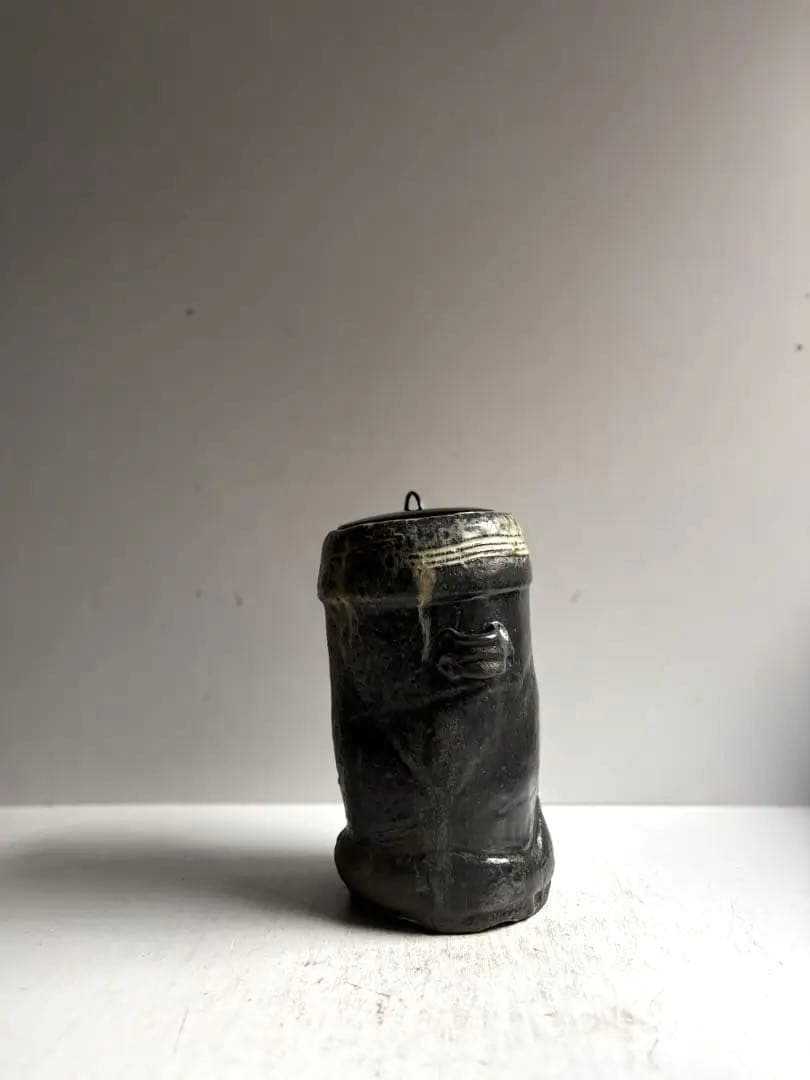 609 田中佐次郎 山瀬窯 水指 水差し 唐津焼 茶道 茶道具 未使用 希少