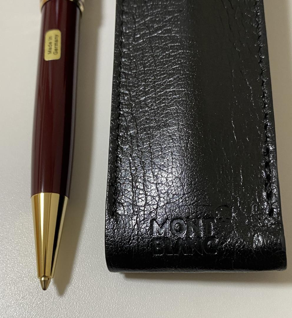 未使用に近い　モンブラン ボルドー色x ゴールド 164 クラシック ボールペン