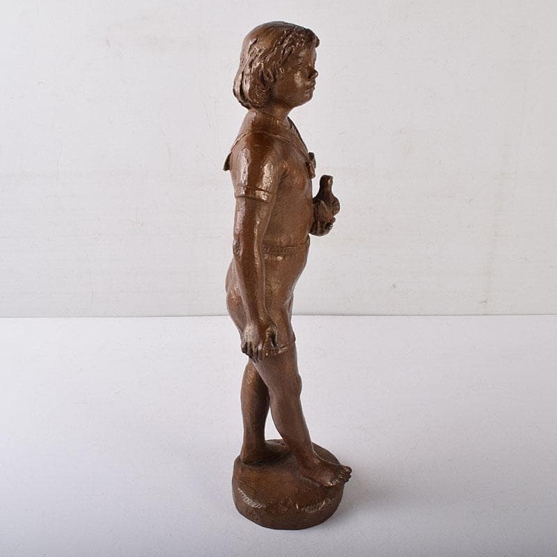 純作　ブロンズ像　少女像　置物　高さ約40cm　重さ約4.24㎏　VR8157H