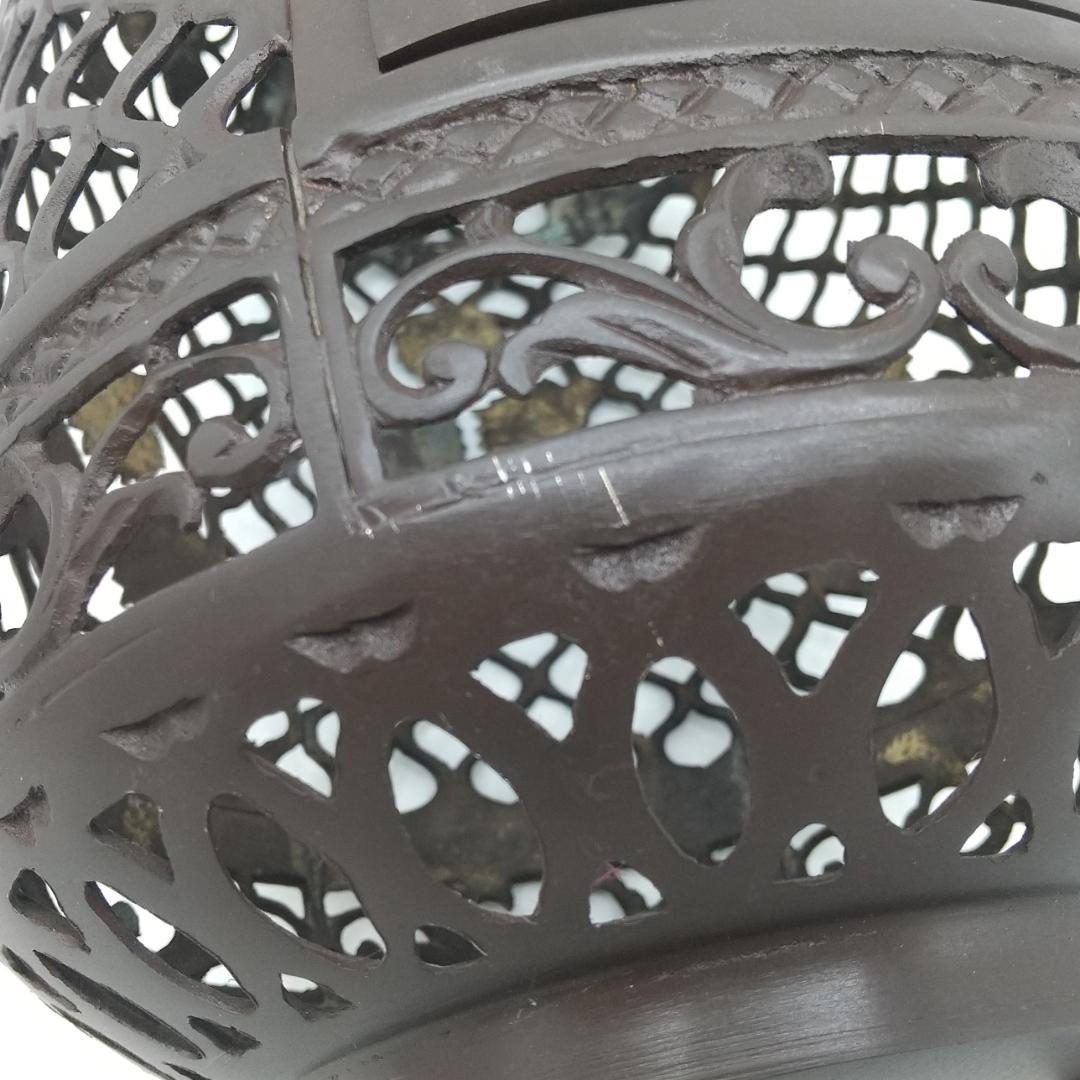 吊り灯籠 吊灯籠 灯篭 置き灯篭 葵紋 高岡銅器 高さ40cm アンティーク調