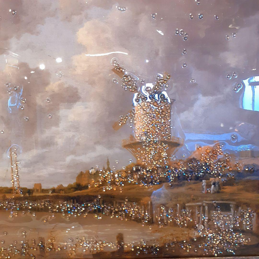 輸入雑貨　天然水晶石　『ロイスダールヴェイクの風車』　クリスタルアート