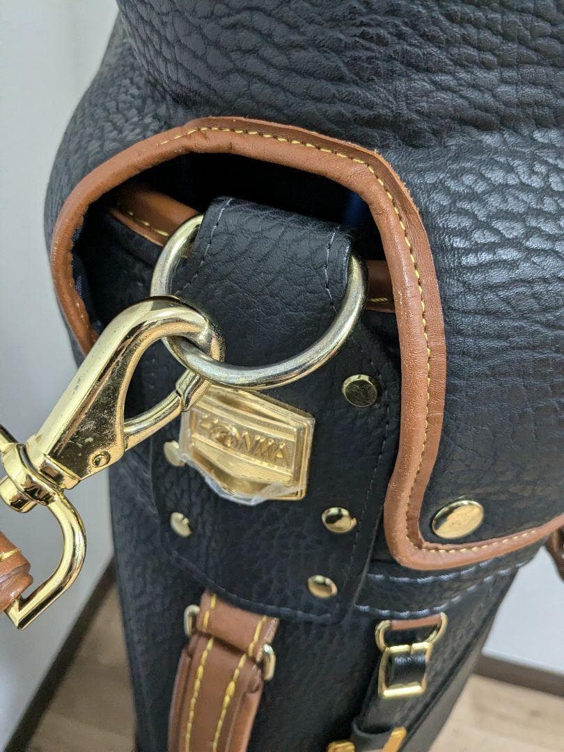 【美品】HONMA ブラック キャディバッグ 黒　ゴルフ　ゴルフバック　おしゃれ