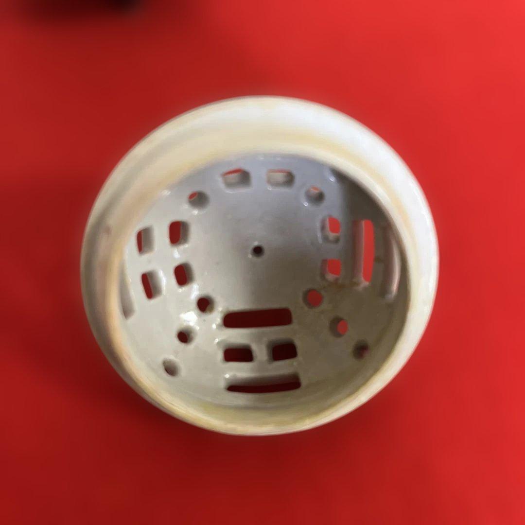 人間国宝 初代 徳田八十吉造 青手 三つ足 香炉 管理T296 共箱付き