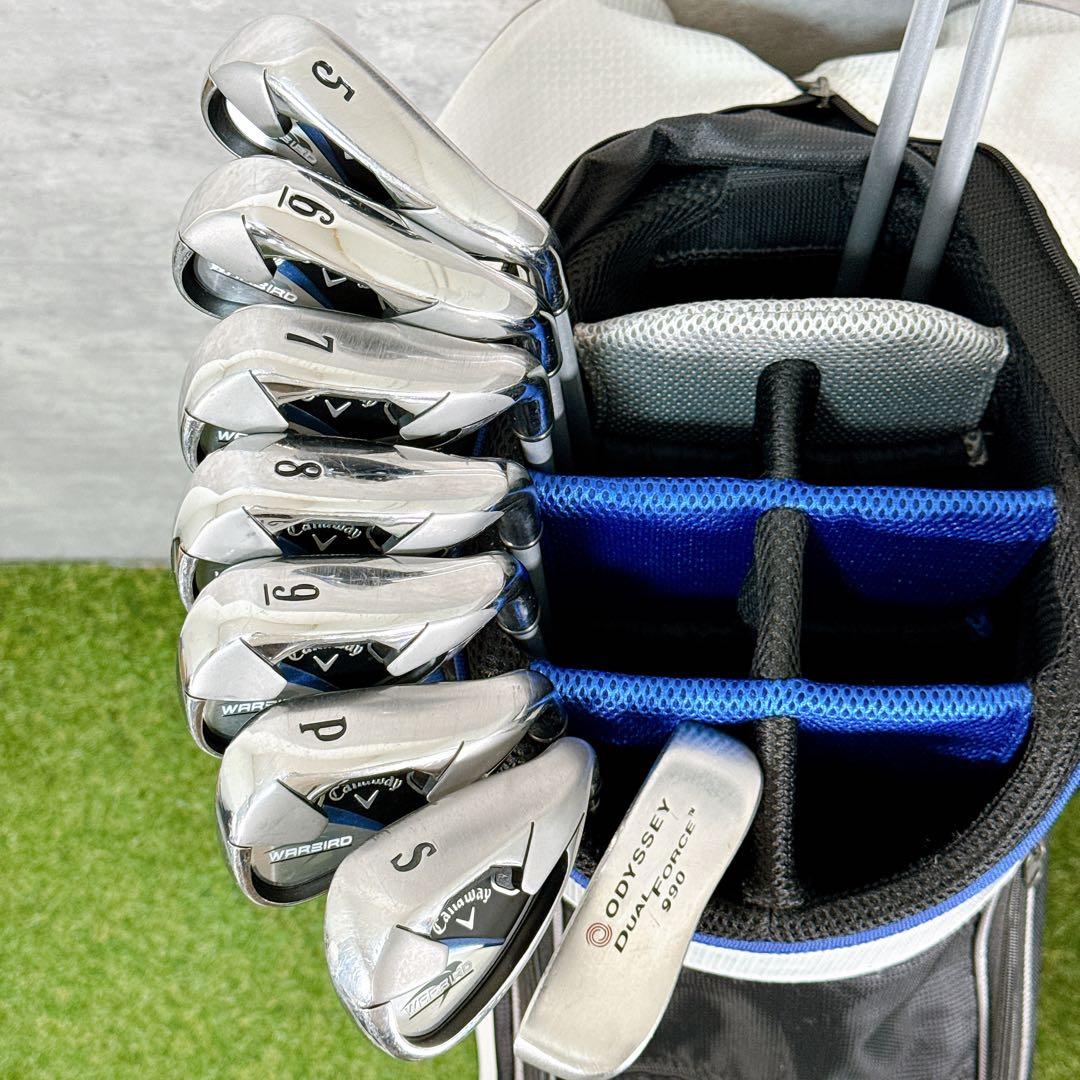 ゴルフクラブセット メンズ キャロウェイ ウォーバード 青 ブルー 【K430】