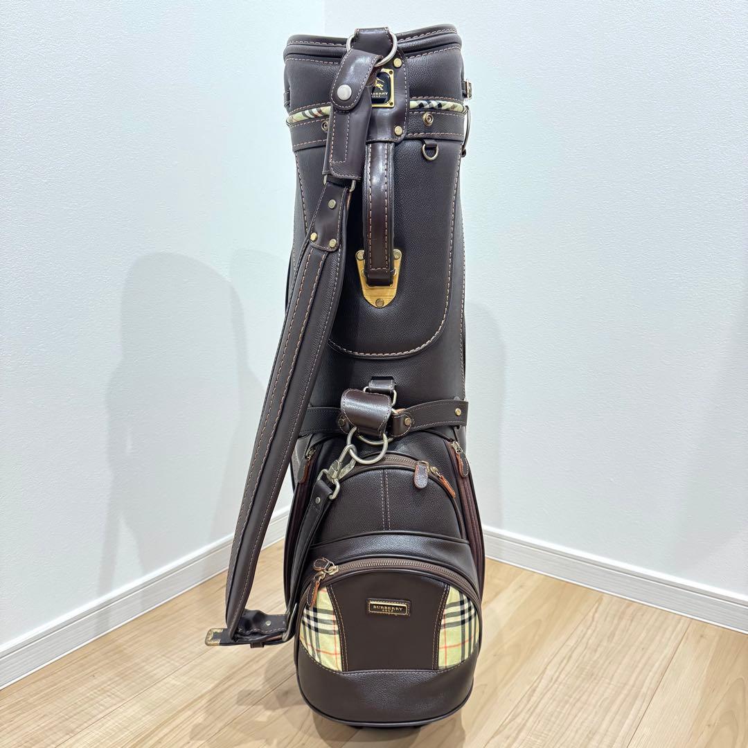 【希少廃盤】 BURBERRY バーバリー ブラウンレザー キャディバッグ