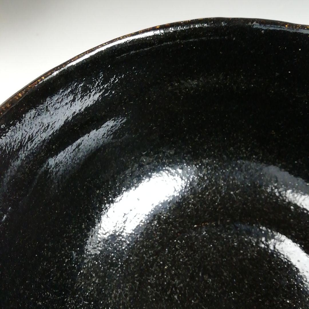 Ｔ８１６　茶碗　『黒楽茶碗』『松楽 造』『前大徳寺 高橋悦道 書付』共箱　茶道具