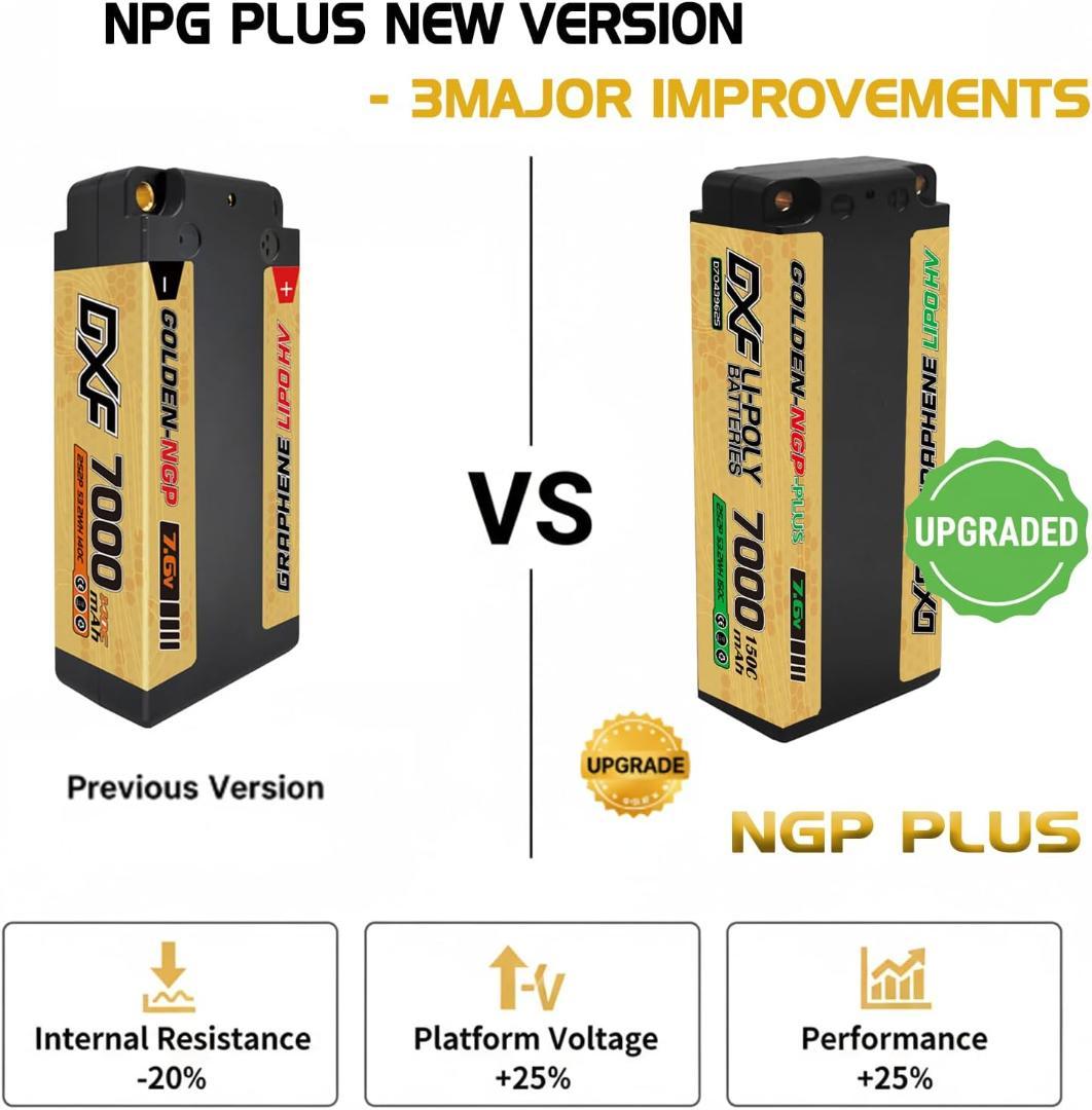 新品⭐️DXF 2S 7.6V 150C 7000mAh 中型リポバッテリー②