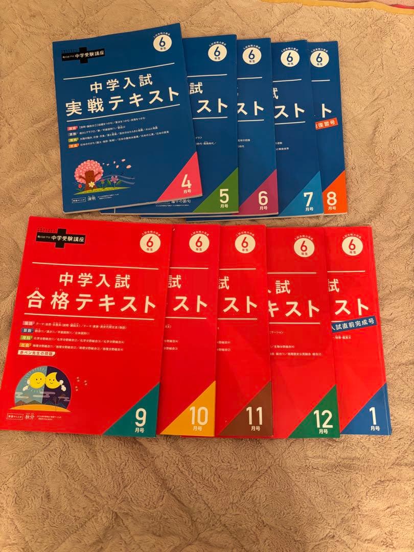 小６進研ゼミ中学受験講座　まとめ売り