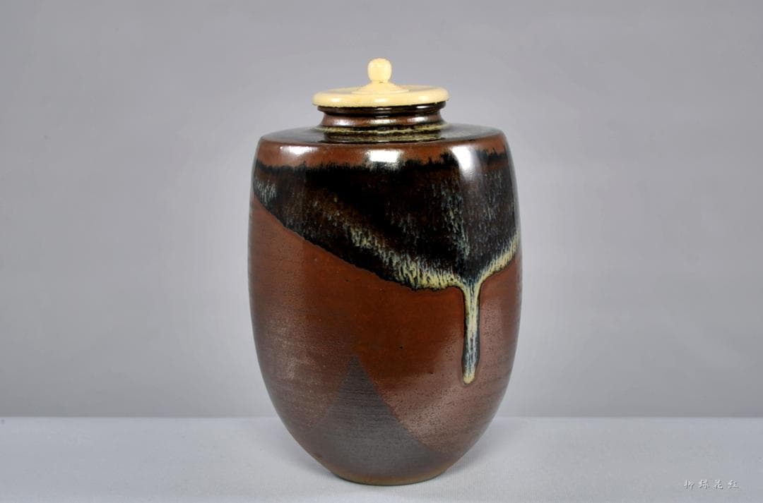 十二代 高取八山 高取茶入 共箱 茶道具