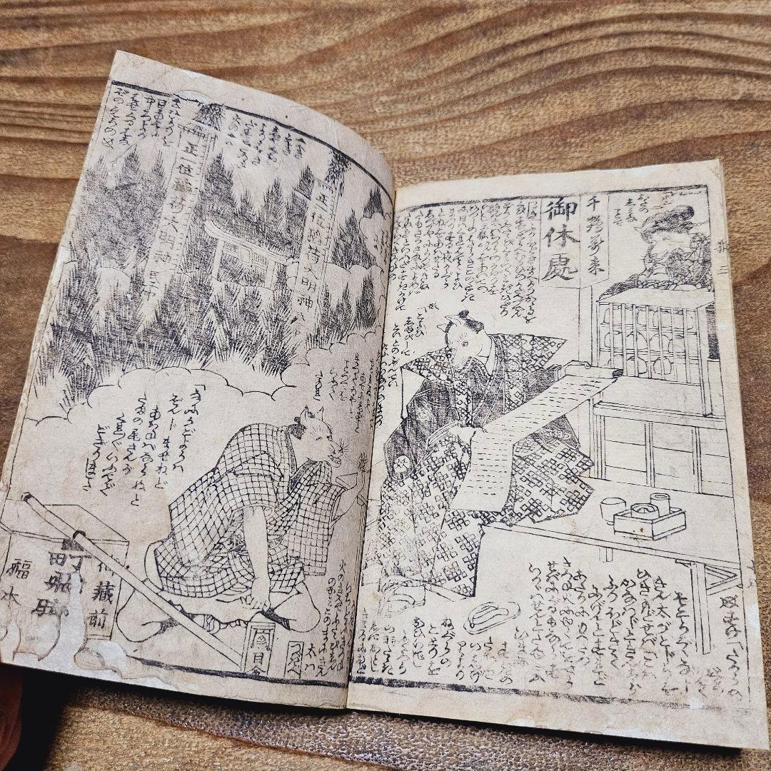 po9224※難有 絵草紙 花裘狐草紙 妖怪 狐変化 幽霊ほか戯作 和本 浮世絵