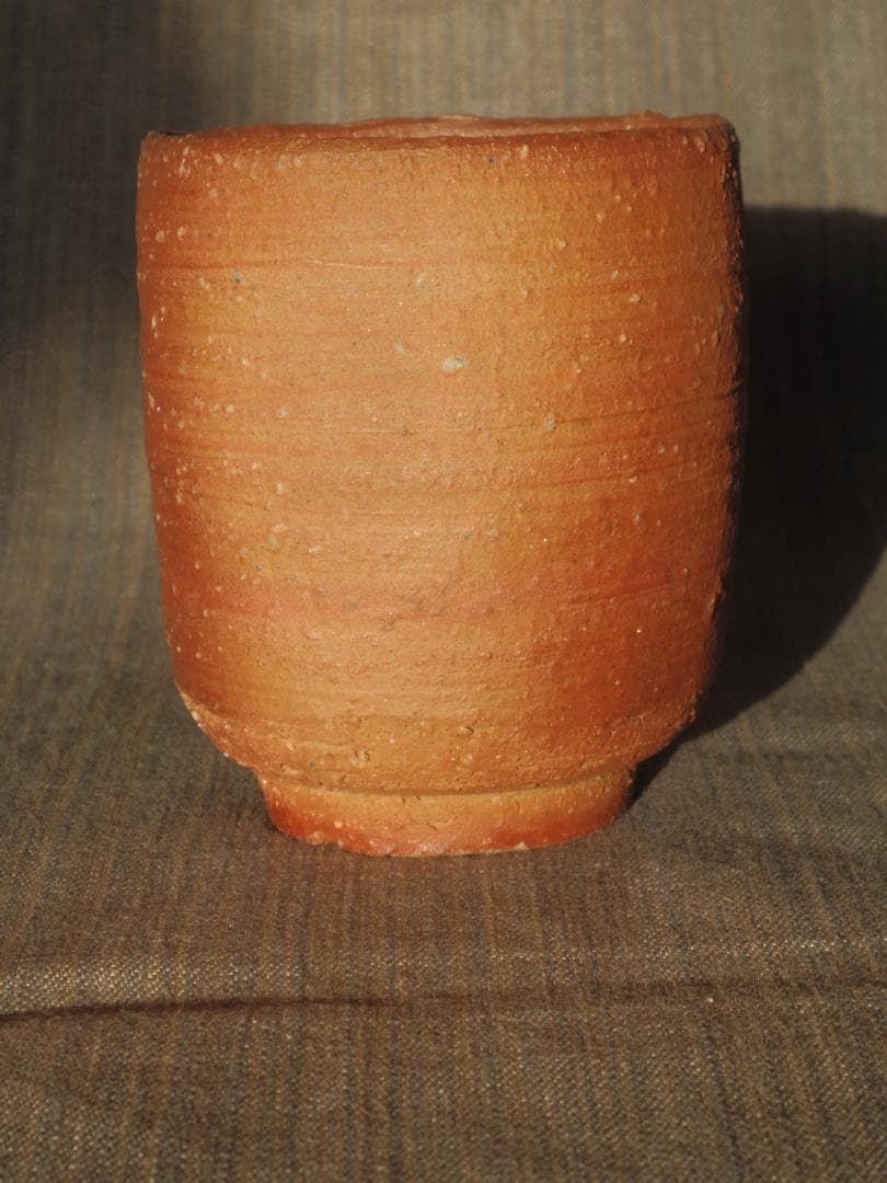 希少作★辻清明《師：板谷波山，富本憲吉》★信楽湯呑★共箱・布