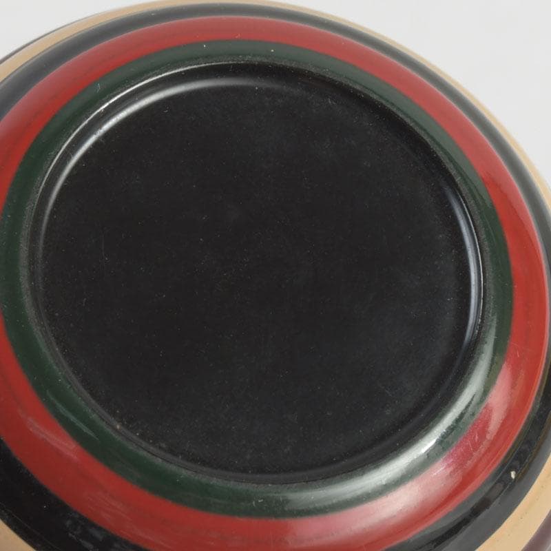 茶道具　輪島塗　高橋朝也 (二代 金浦)　独楽塗　茶器　棗　共箱　V　9567