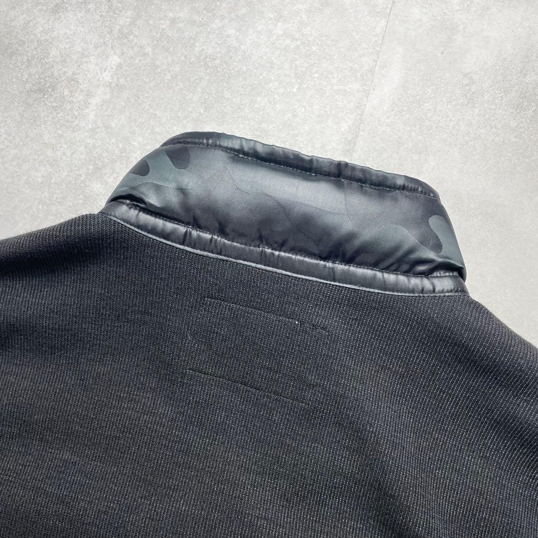 極美品 マークアンドロナ ダウンジャケット ナイロン切替 迷彩 スカル Wジップ