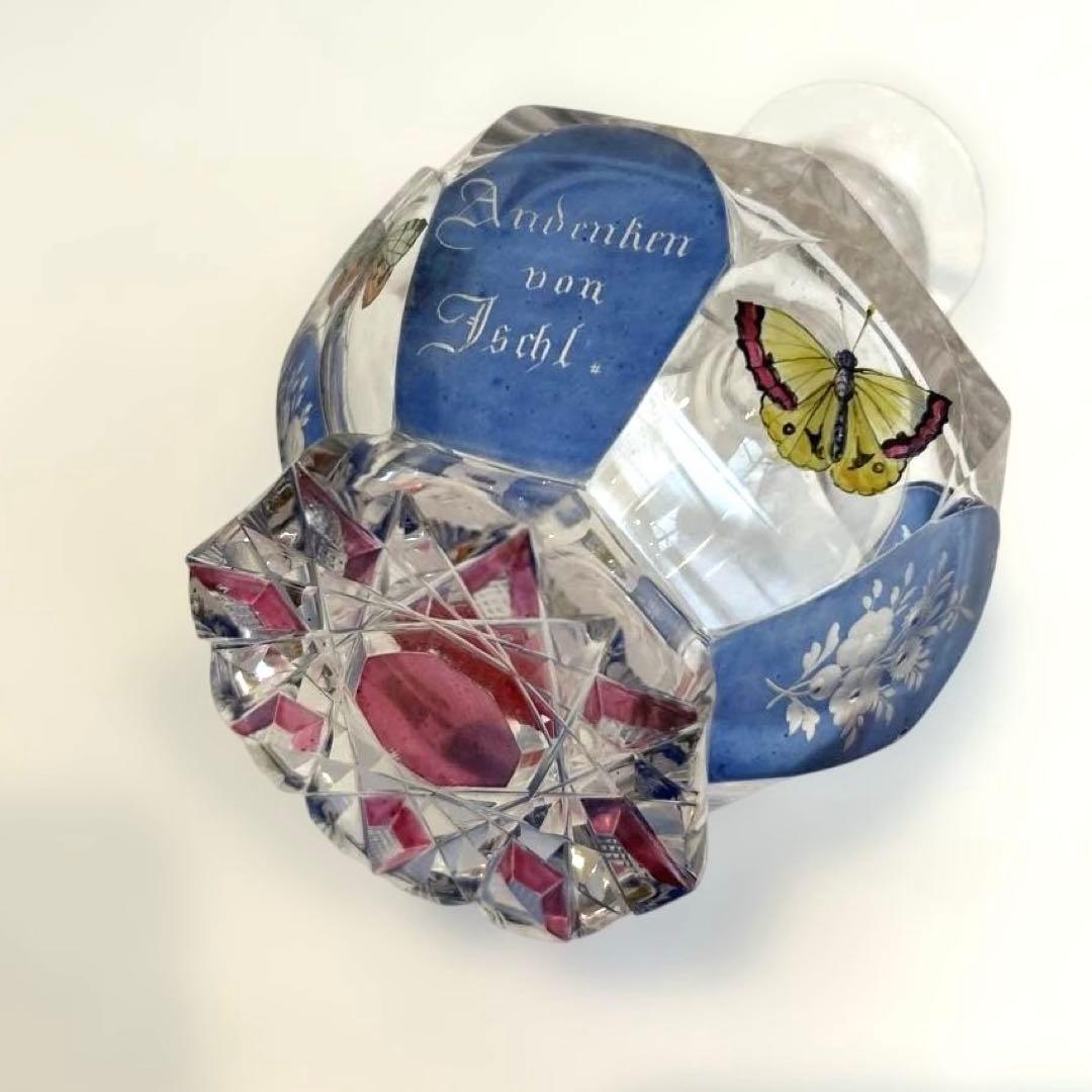 ボヘミアガラス デキャンタ 1930年代西洋 アンティーク クリスタルガラス