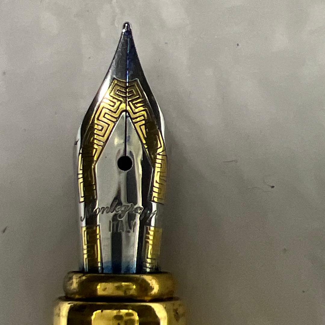 [美品] Montegrappa モンテグラッパ 万年筆 ダークブルー