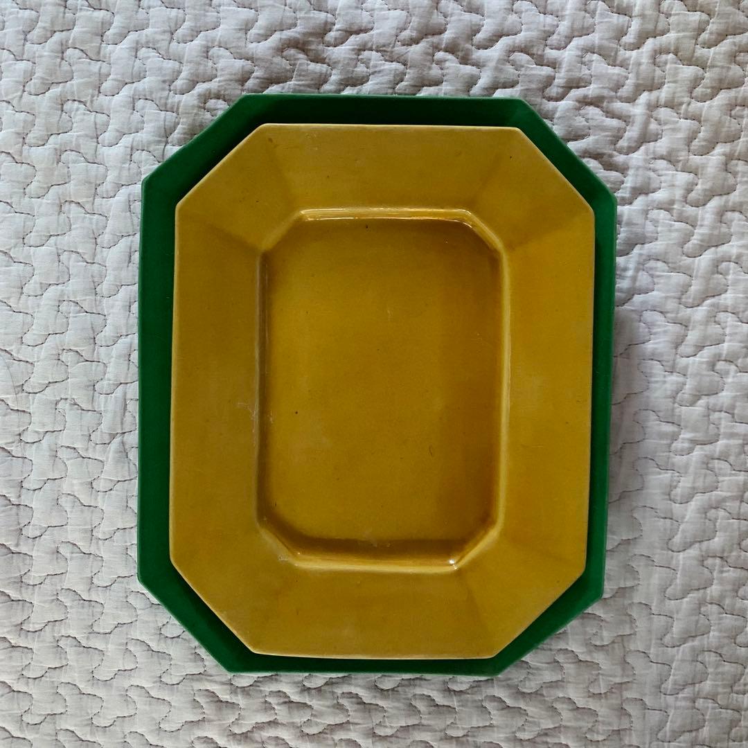 珉平焼　無地　額皿　柄なし