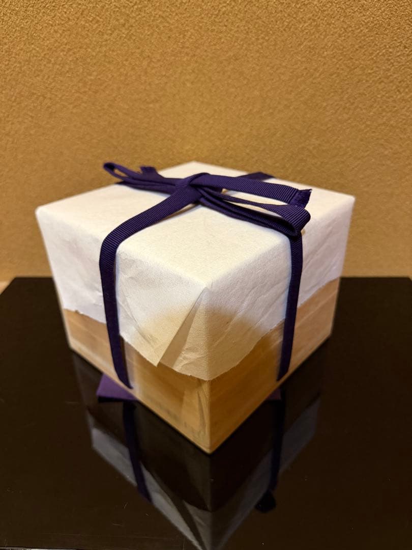 九谷焼　福島武山　赤絵瓔珞文　茶碗　共箱