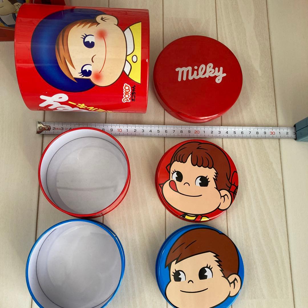 不二家ペコちゃん☆スチール缶セット☆平成レトロ