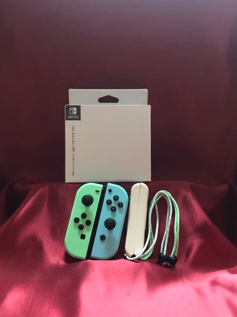 [安心保証]美品　純正ジョイコン　あつまれどうぶつの森カラー　左右　箱、スト付き
