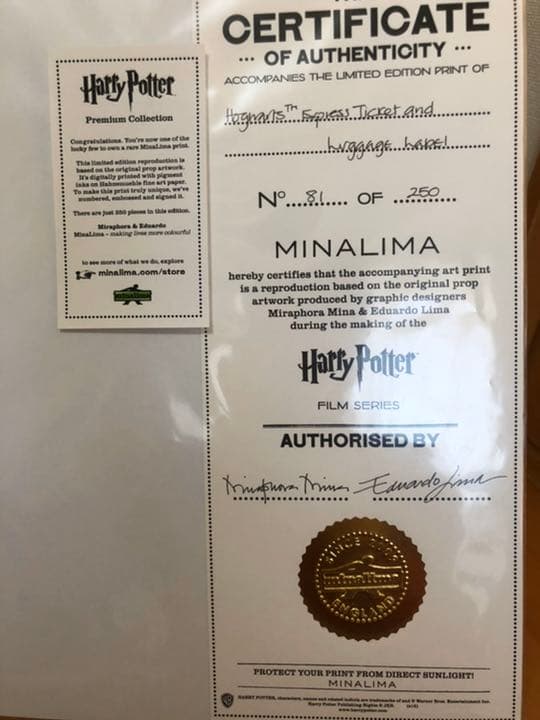 【激レア】ハリーポッター　ファン必見、ミナリマ グラフィックアート