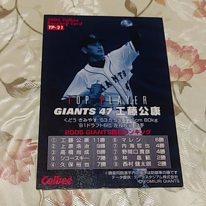 工藤　公康ベースボールカード