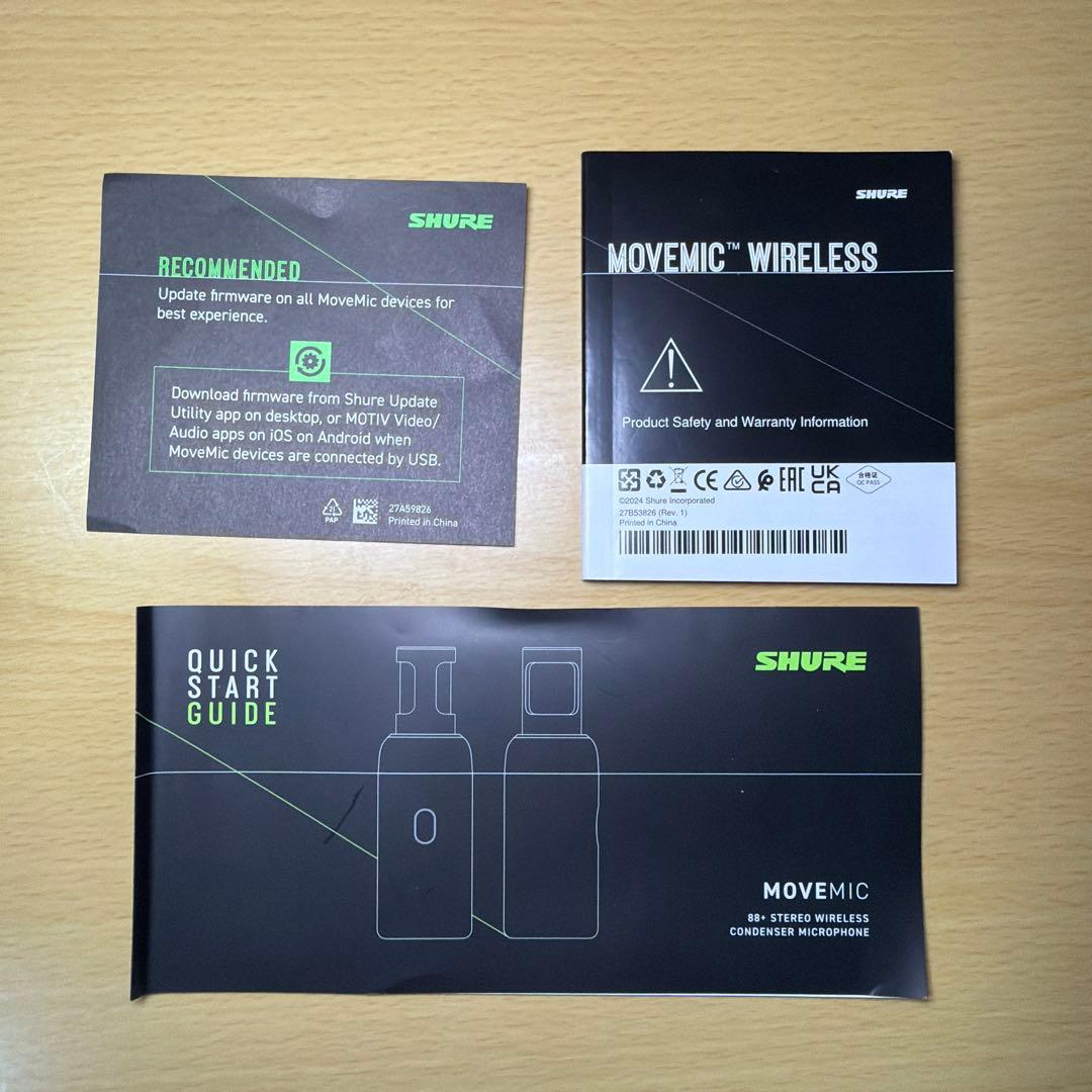 配信機器・PA機器・レコーディング機器 SHURE MOVEMIC 88+