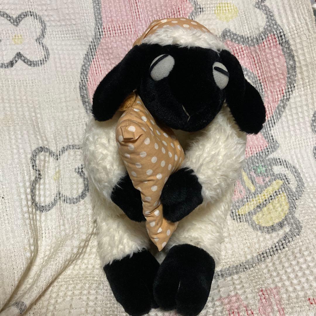 昭和レトロ　ぬいぐるみの三英　ひつじ　ぬいぐるみ　中古品