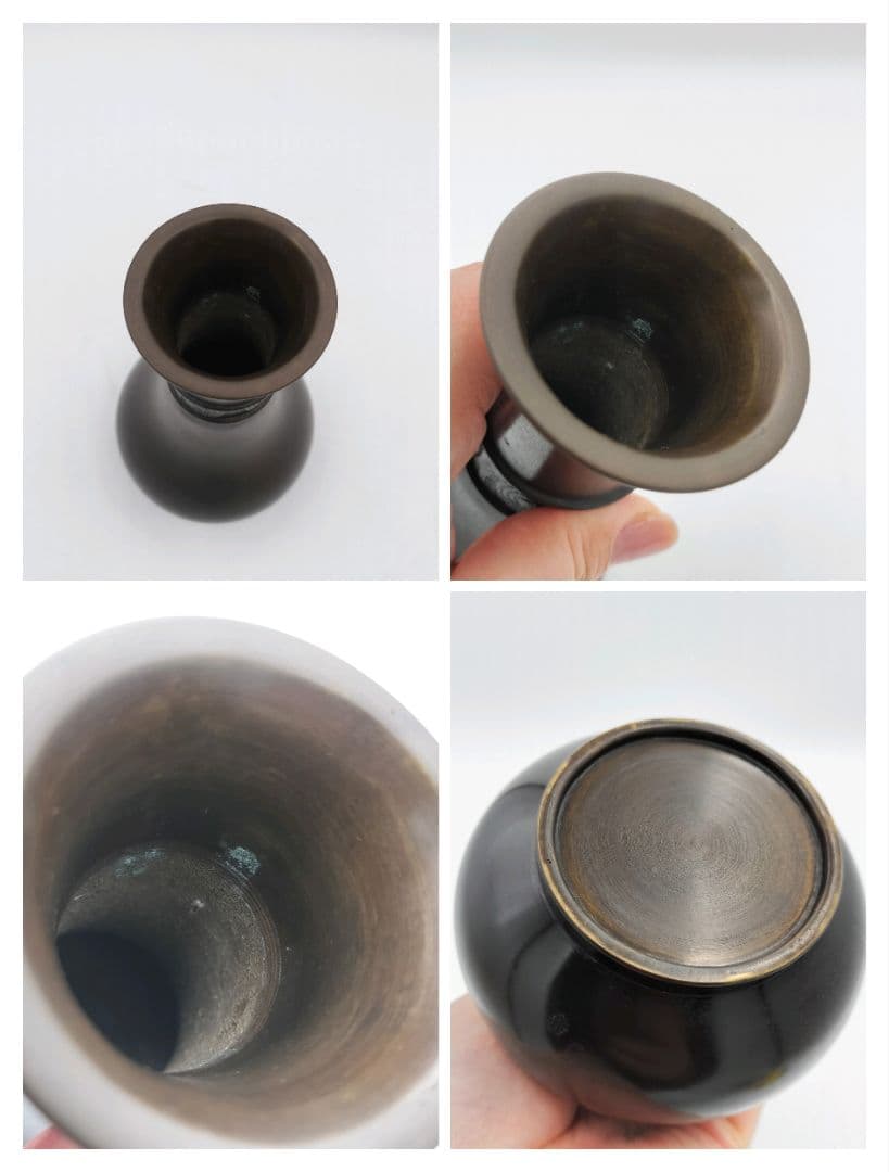 850 擂茶 累座 唐銅皆具 金谷浄雲　茶道 水指 杓立 蓋置 建水　古物