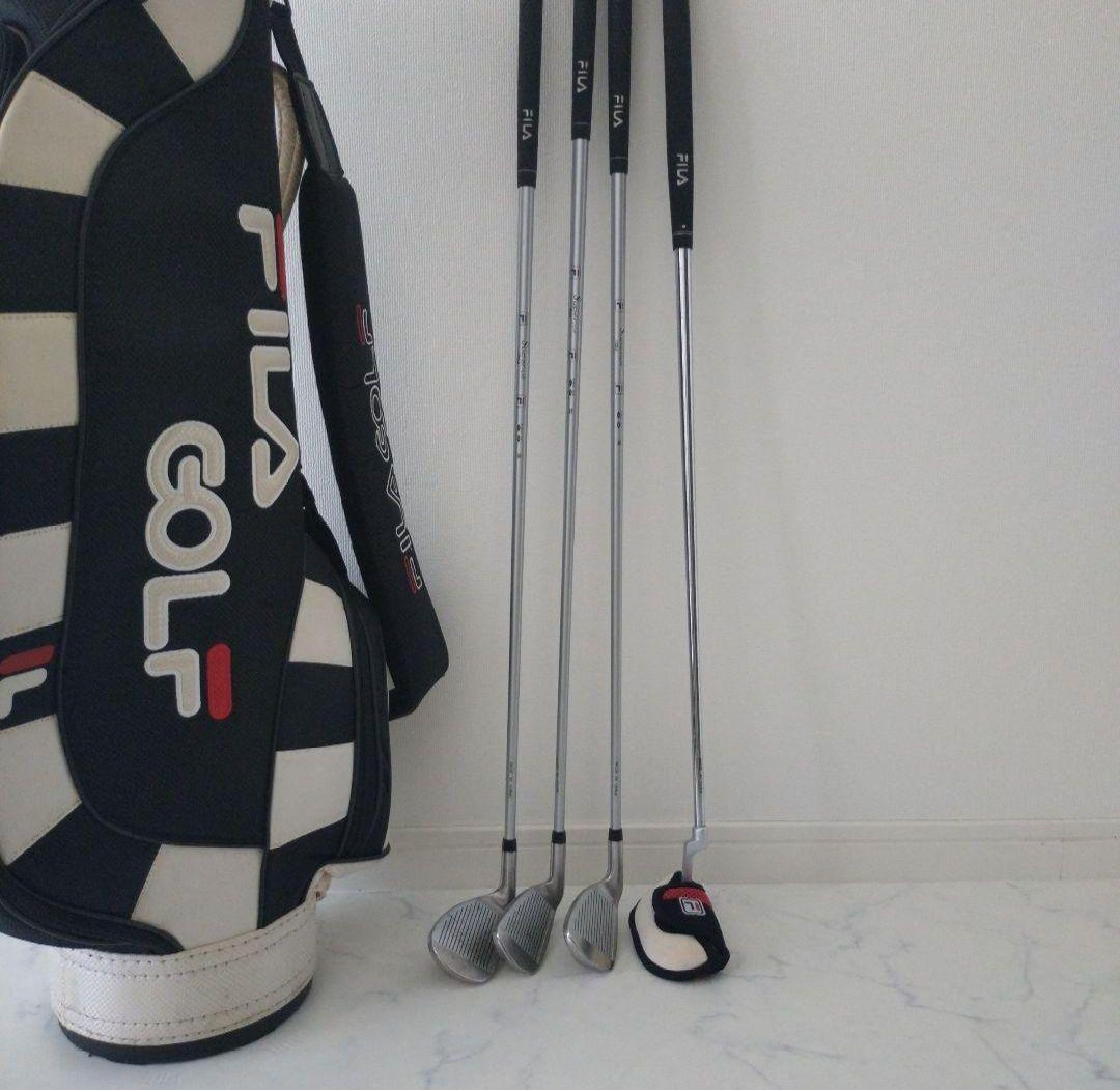 FILA キャディバッグ クラブ3本 パター1本付き バックのみも可