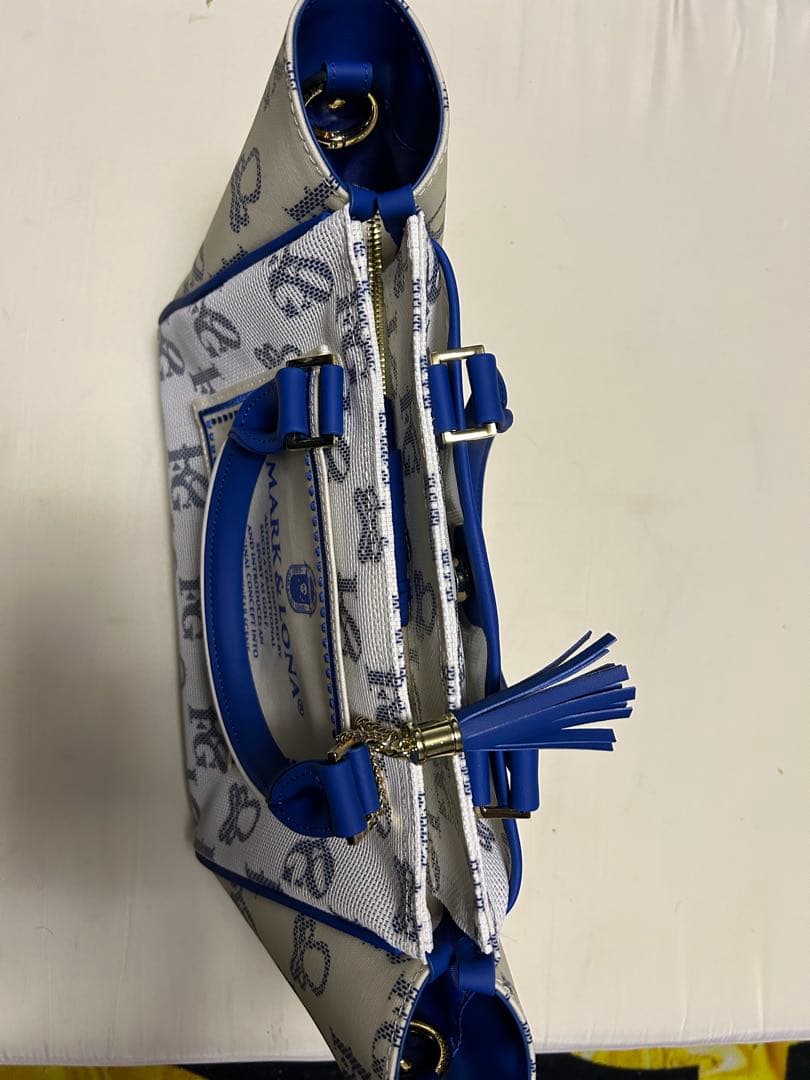 MARK & LONA ゴルフバッグ ホワイト/ブルー