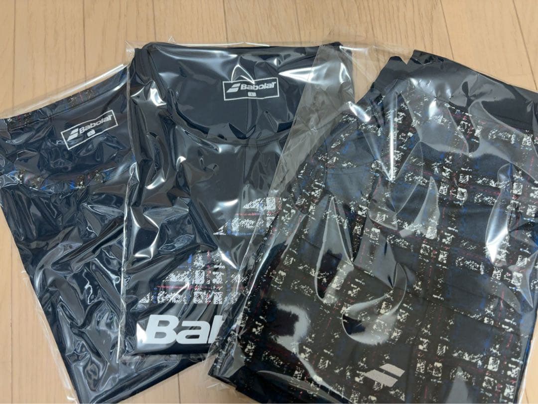 バボラ テニスウェア 2枚➕スコート1枚 セットアップ ネイビー　Lサイズ