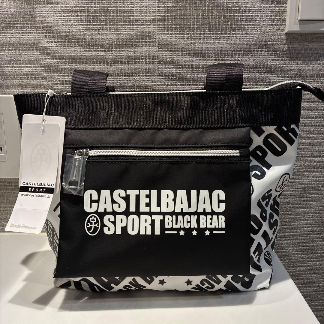 カステルバジャック ミニ トートバッグ ゴルフ BEAR総柄 ホワイト