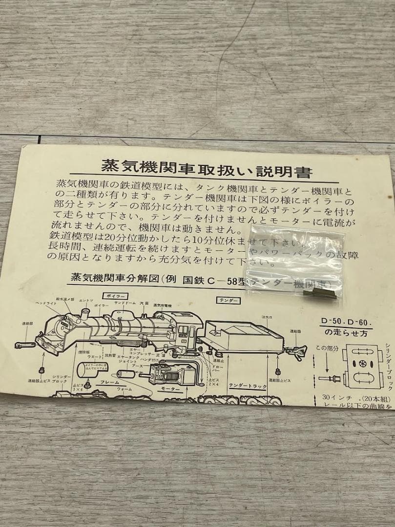 HOゲージ 宮沢模型 C58 蒸気機関車 完成品 箱入り 説明書 鉄道模型