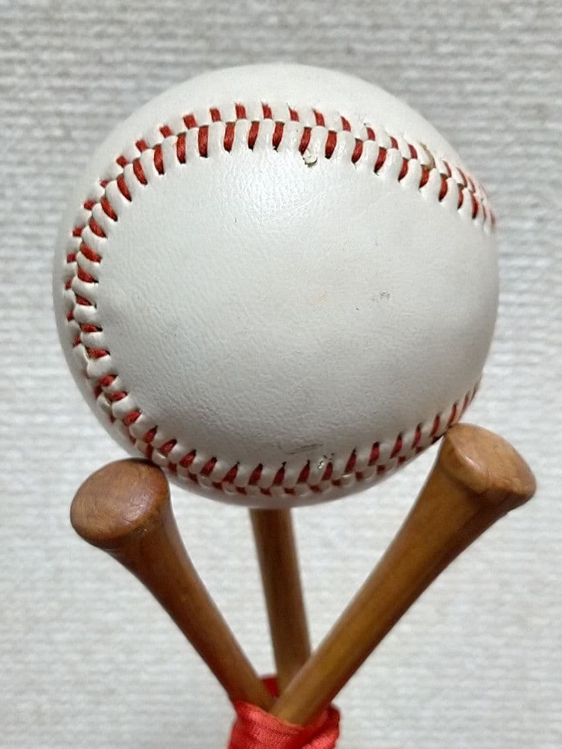 長嶋茂雄 サイン入り野球ボール 木製スタンド付き　50年位前の物