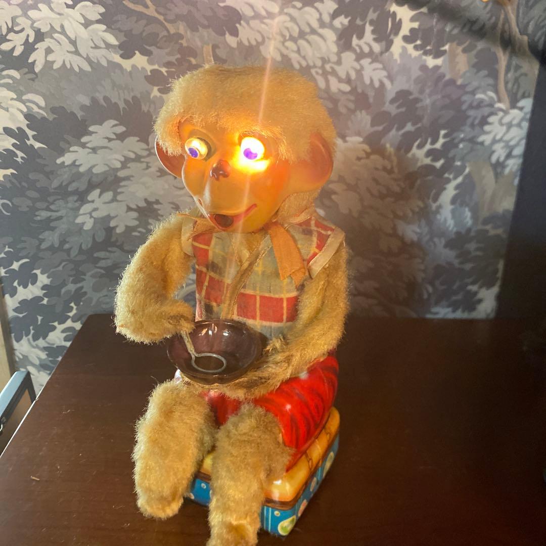 アルプス シャボン玉を吹く猿Bubble Blowing Monkey 動作品