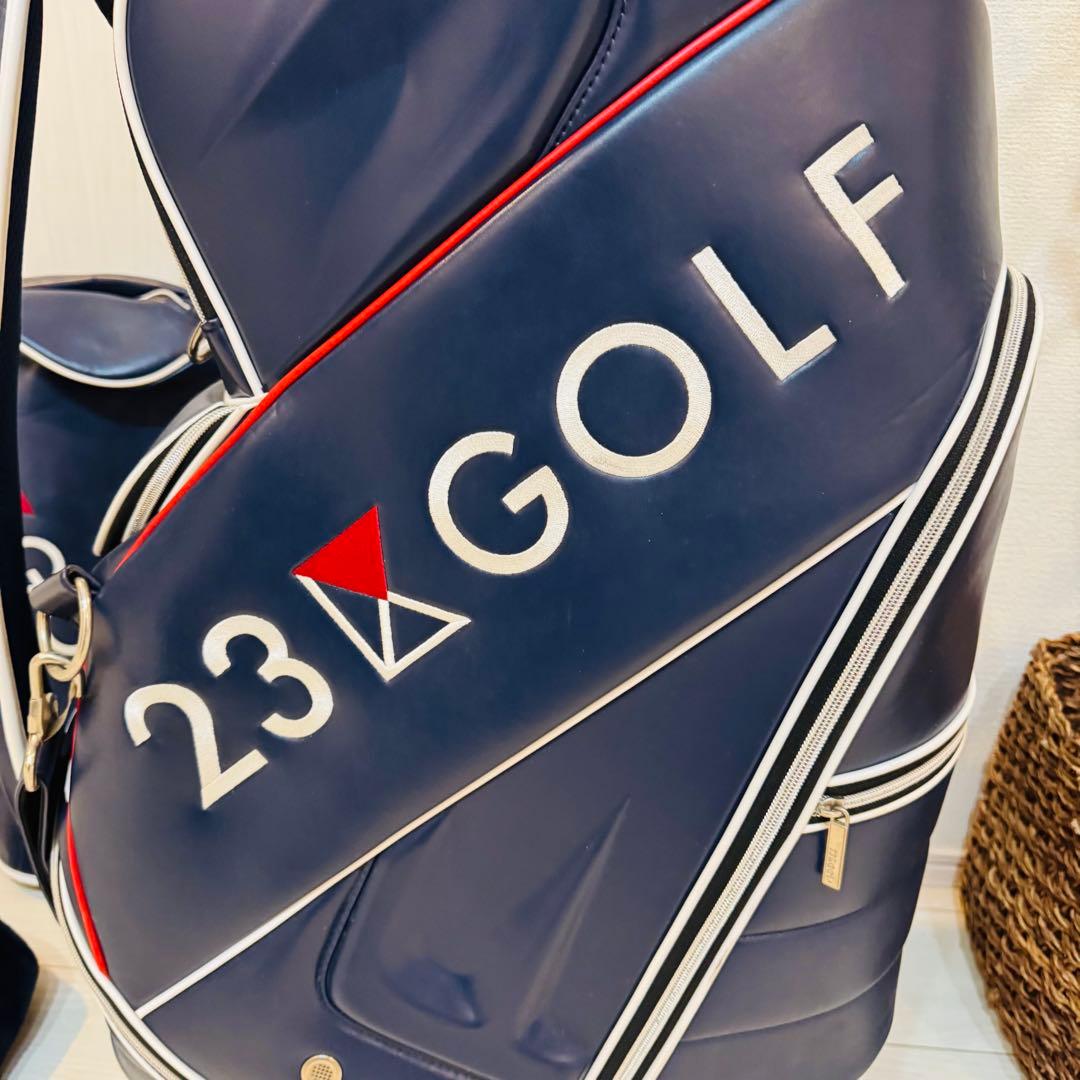 美品 23区ゴルフ キャディバッグ【20thアニバーサリーモデル】 ネイビー