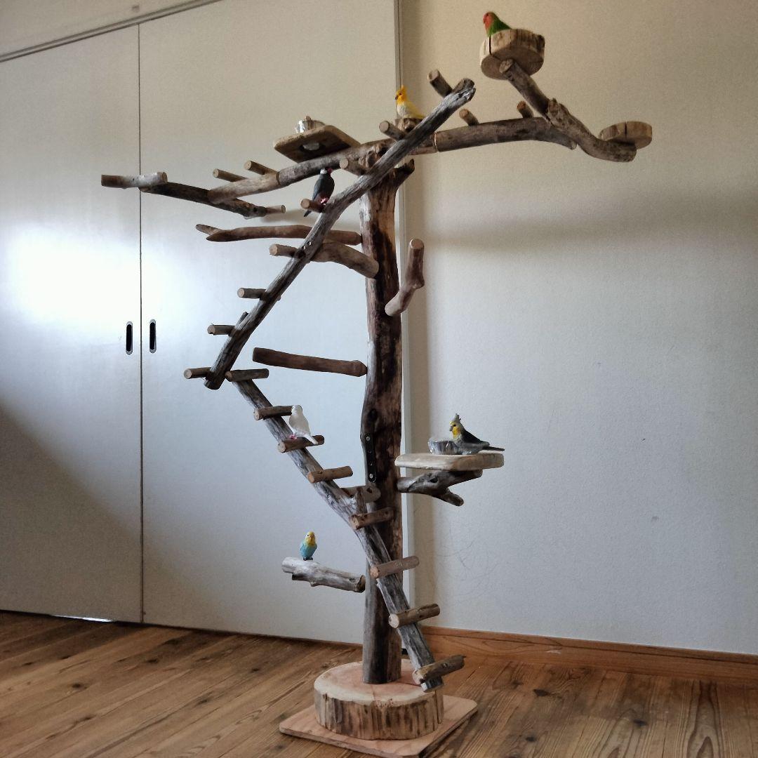 はな バードアスレチックジム ㊽ 天然木 自然木 止まり木 インコ オウム