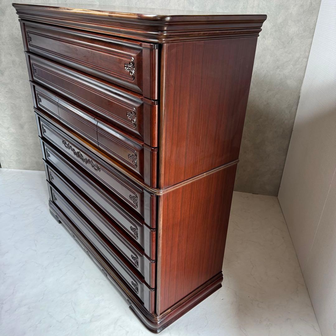 【高級桐タンス】府中家具上段 箪笥 時代家具 アンティーク レトロ 着物 装飾