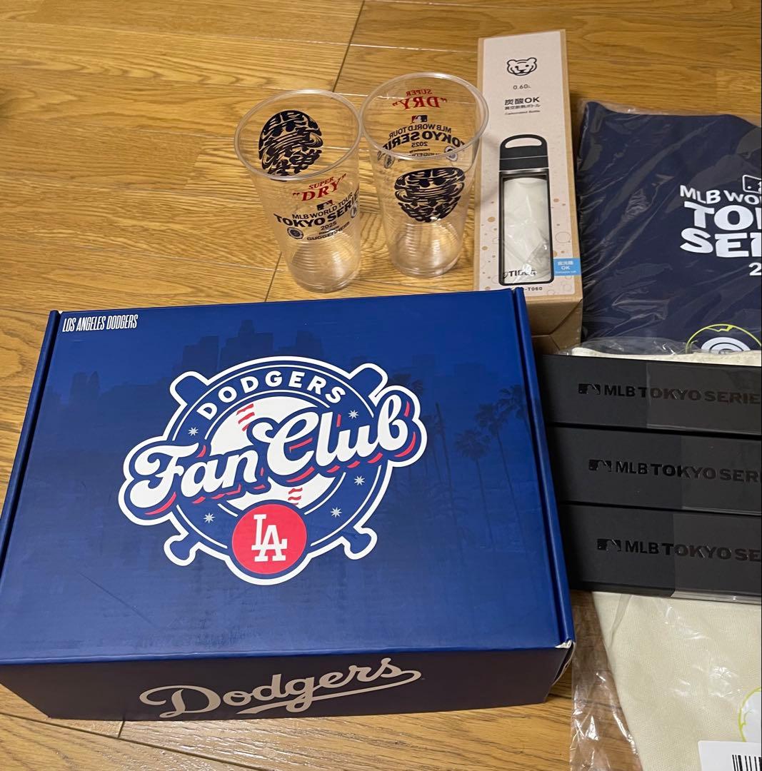 ドジャースファンクラブ記念品セット非売品扇子東京シリーズ大谷翔平選手ユニフォーム
