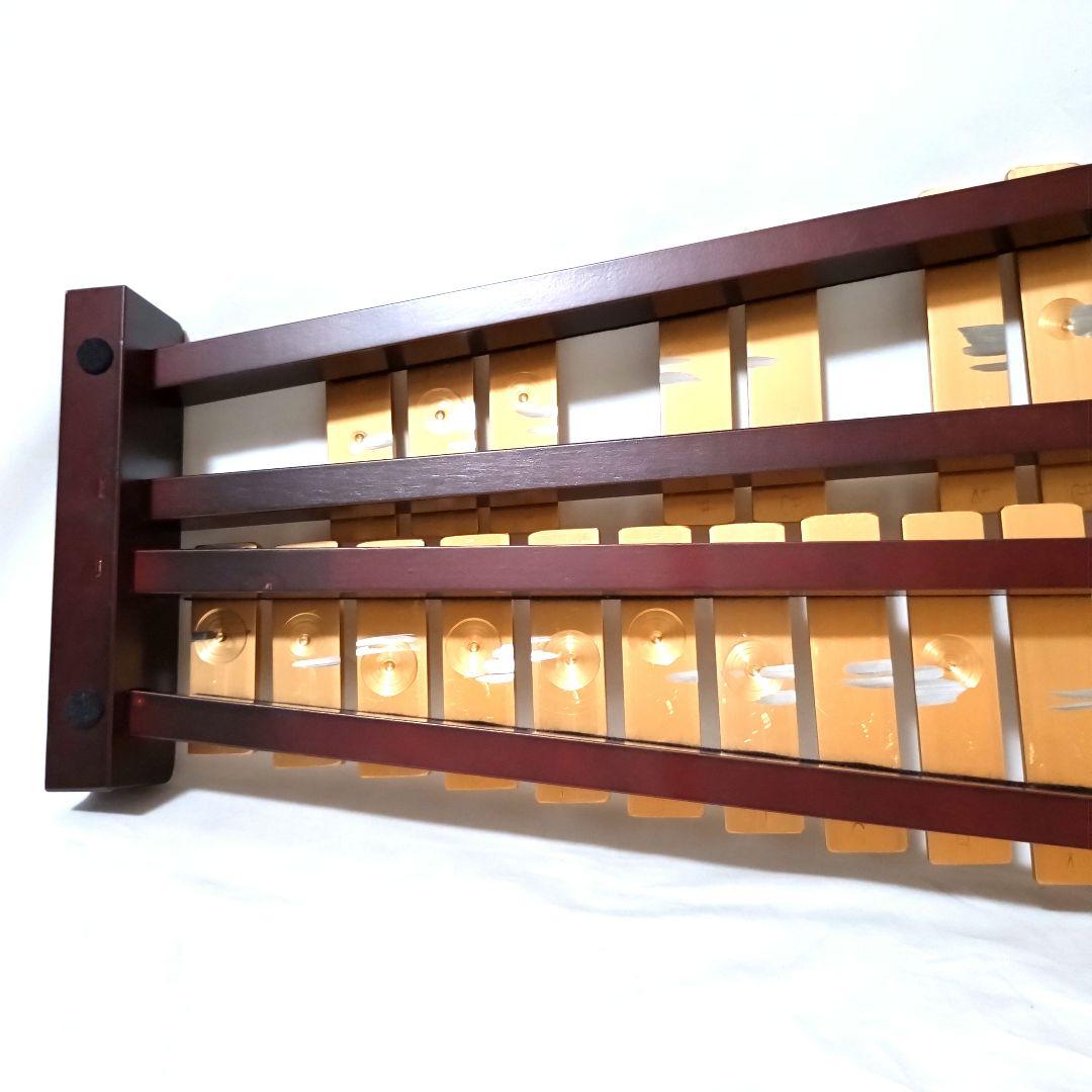 希少　YAMAHA　グロッケン　ゴールド　卓上鉄琴　32音　ハードケース付き