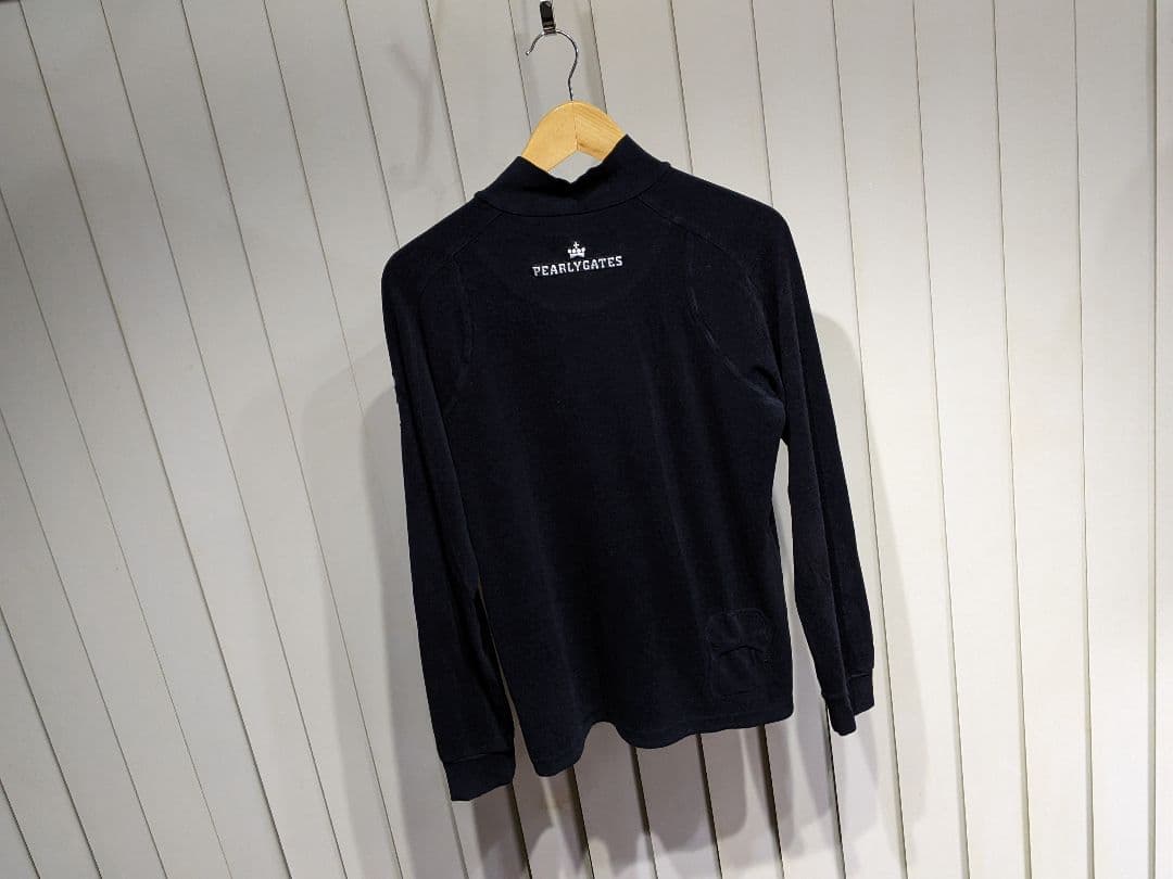 パーリーゲイツ　モックネック　長袖シャツ　ゴルフ　ウエア　黒 アンダー PG 4