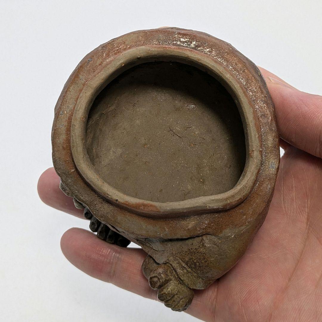 國延昇 備前焼 布袋香炉 合箱合布 踊り布袋 置物 縁起物 七福神 国延昇 香爐