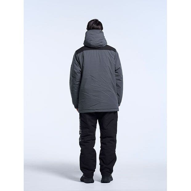 新品スボルメ発熱中綿ジャケット灰黒