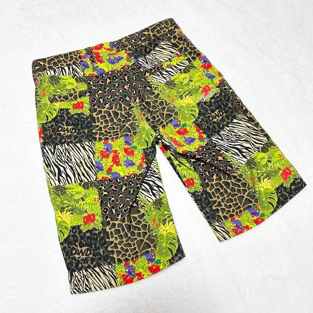 ダンスウィズドラゴン【2】激チャラ 総柄 ヒョウ柄 ゴルフウェア ショートパンツ